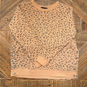 Abercrombie & Fitch Tan Leopard Print Sweatshirt